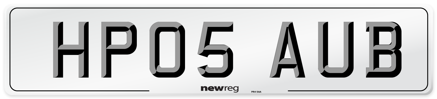 HP05 AUB Number Plate from New Reg